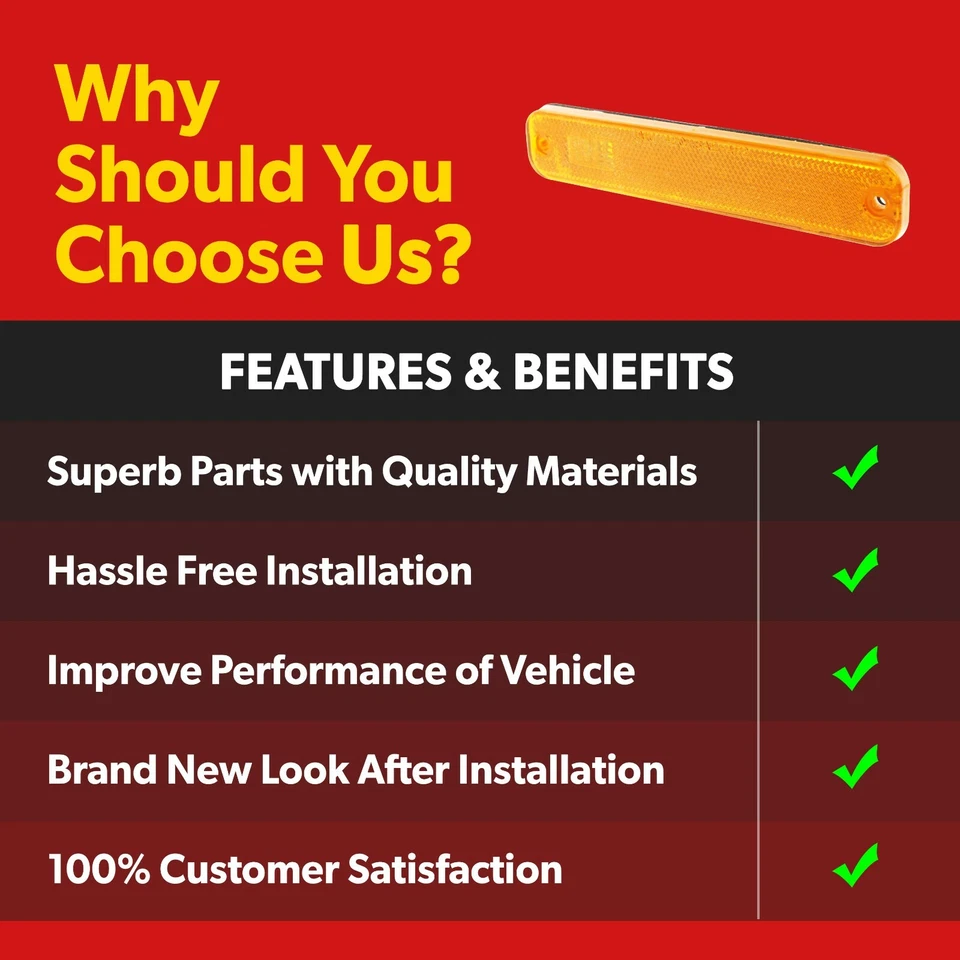 For Ford Econoline Van E150 E250 E350 Side Marker Light Lamp Driver or Passenger - Imagem 3 de 4