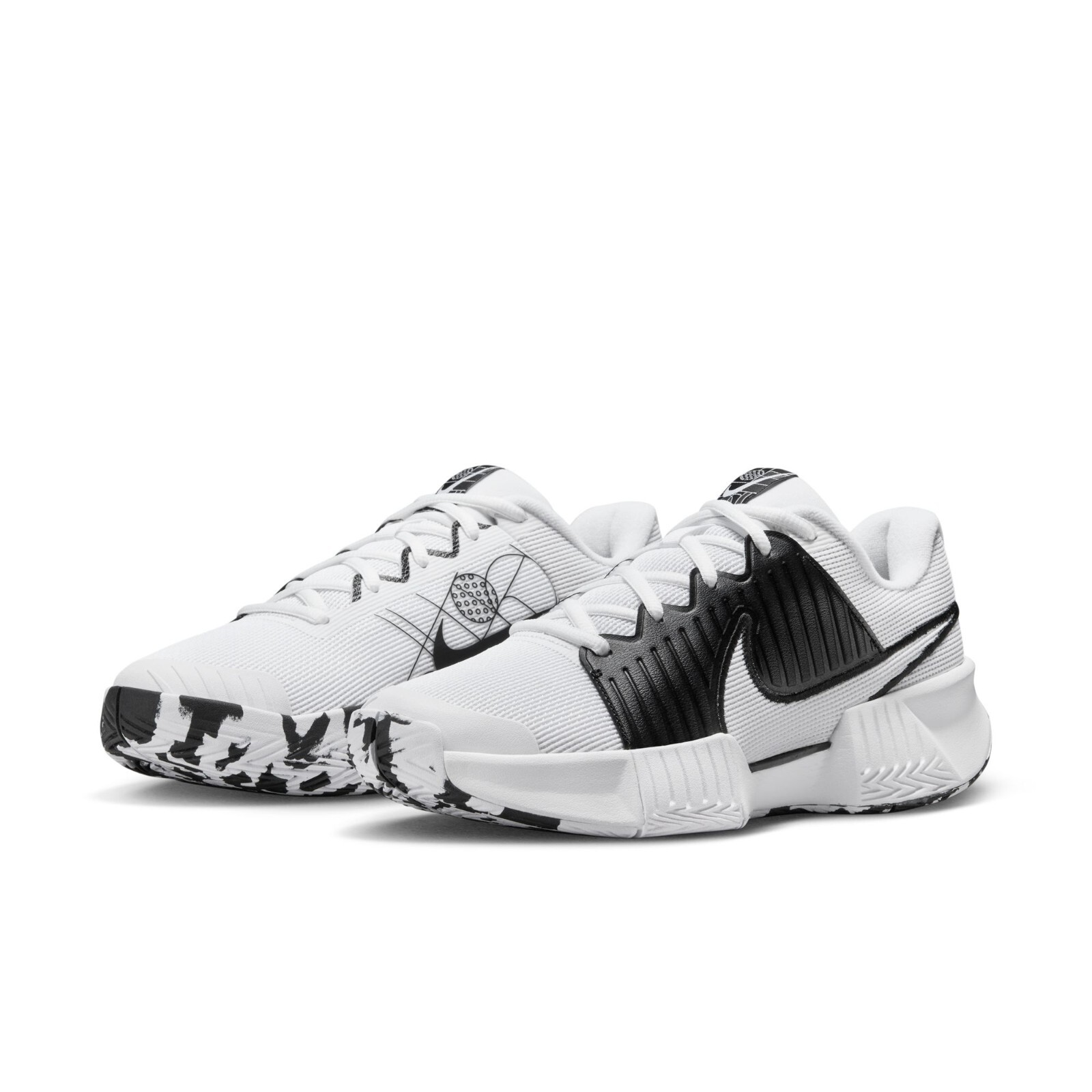 Кроссовки для пиклбола Nike ZOOM CHALLENGE Womens White Black FQ4155-100