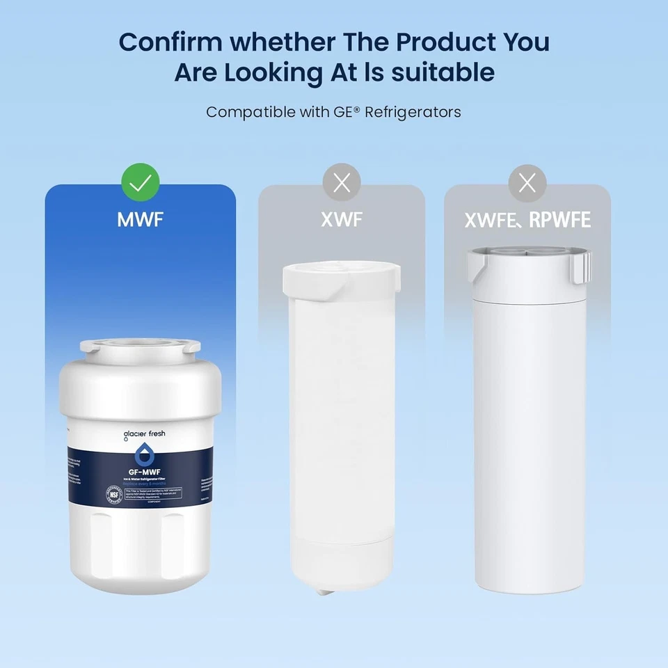 Replacement for MWF Refrigerator Water Filters SmartWater MWFP, MWFA, GWF 2 Pack - Image 3 of 4