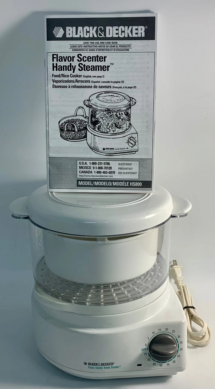 Black & Decker HS800 Flavor Scenter Steamer Plus Food Rice Cooker