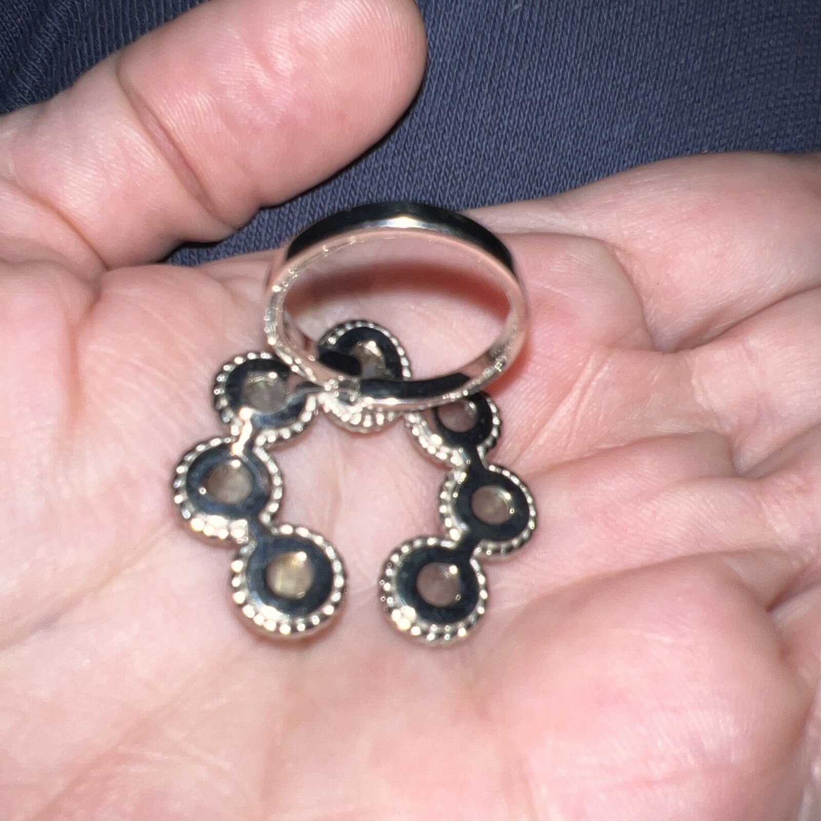 Hespera Silver Adjustable Ring - Mini Squash Desi… - image 3