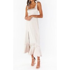New Show me your mumu Claire Midi Dress Show Me The Ring Luxe Satin Small /y1