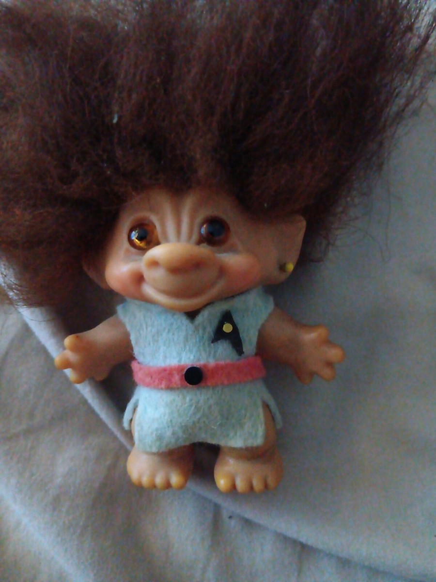 Troll Doll Rare VTG Thomas Dam 3” 1960's Glass Eyes with Rare