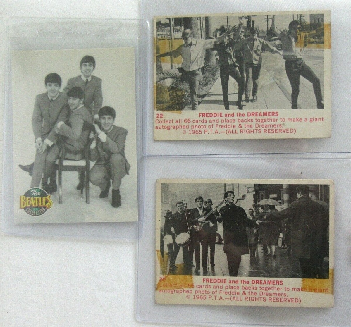 VTG RARE 1965 FREDDIE and the DREAMERS BAND TRADING CARDS + BEATLES CARD LOT VTG RARE 1965 FREDDIE and the DREAMERS BAND TRADING CARDS + BEATLES CARD LOT