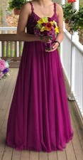 Gorgeous TLC Say Yes to the Prom Dress Unaltered Size 5 Fuschia 