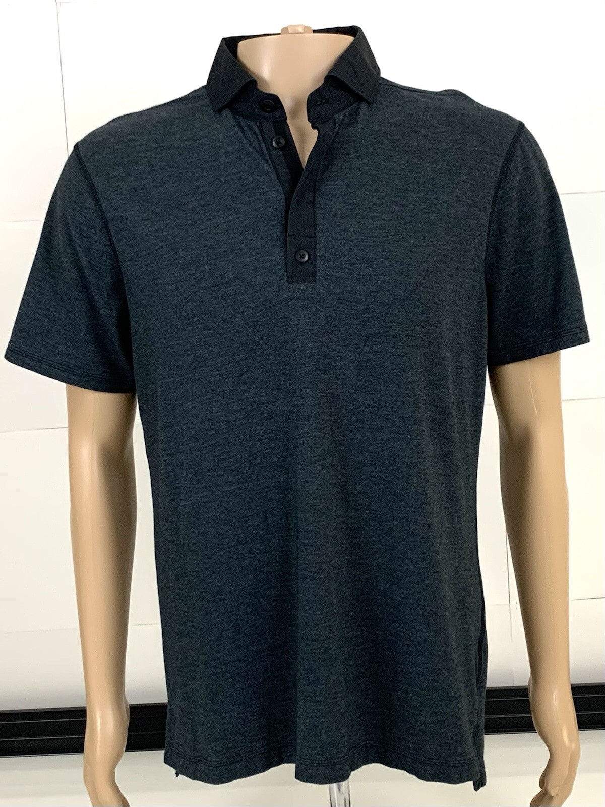 LULULEMON Men’s Metal Vent Polo Shirt Dark Gray Large? Gem