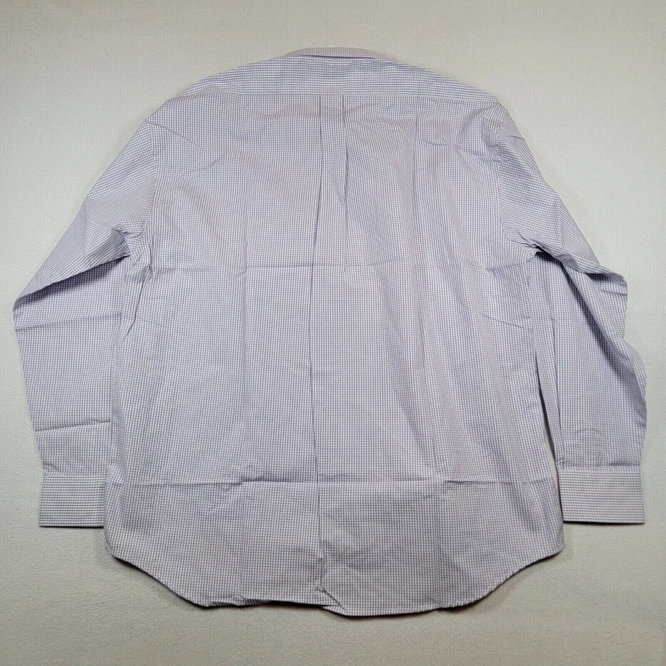 Camisa de vestir a cuadros Armani Jeans para hombre talla XXL 2XL púrpura blanco diseñador Foto 2 de 4