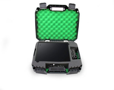 Green Xbox One X Compact Travel Carry Case fits Console , Controller & Games