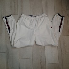Vintage Polo Sport Track Pants Spellout RARE sz m white r7