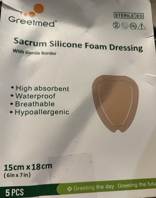 Greeted sacrum silicone bone dressing 6  x 7  5 Pcs NEW
