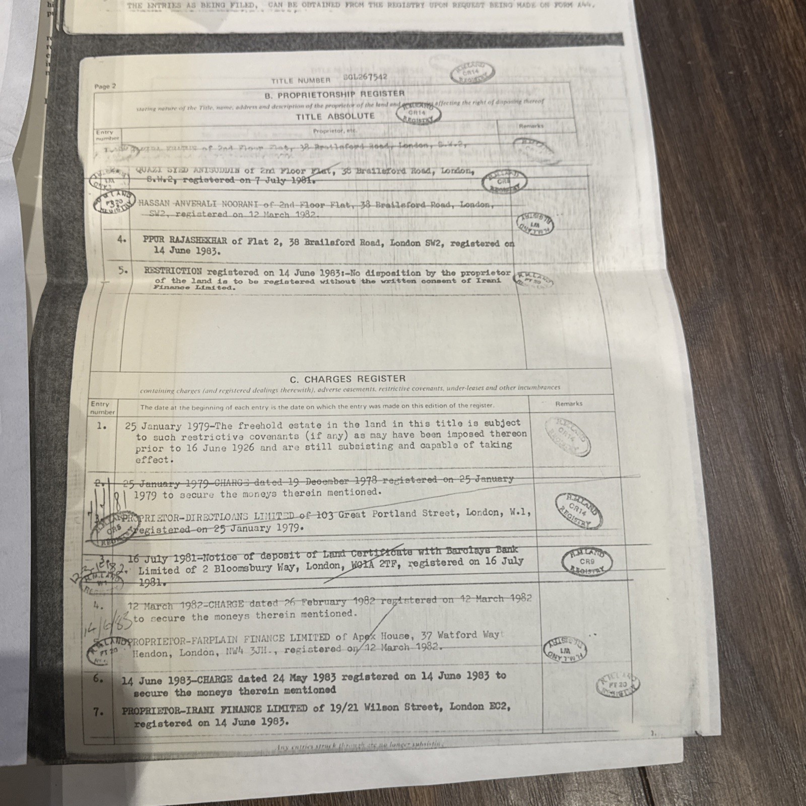 H.M. Land Registry - 1979 Charge  Certificate,  thumbnail 5