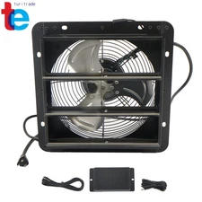 10" Shutter Exhaust Fan Variable Speed Wall Mounted Attic Vent Fan Chicken Coop