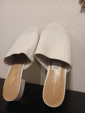Christian Siriano For Payless Sandals Shoes White Faux Suede-Size 8.5 M