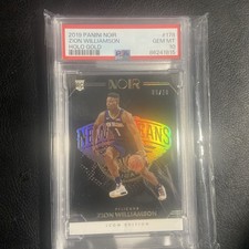 2019 Noir Rookies Icon Edition Zion Williamson Holo Gold /10 (RC) PSA 10