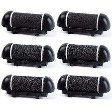 6 PCS Replacement Roller Head for Electric Callus 1 Count Pack of 1 , Black