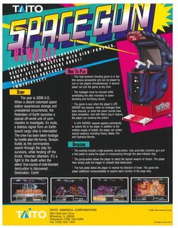 Space Gun Taito  Video Arcade Flyer / Brochure / Ad - Excellent