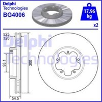 Delphi 2X Bremsscheibe Vorne Ø300 Mm BelüFtet FüR Ford Transit Bus Fd_ _ Fb_