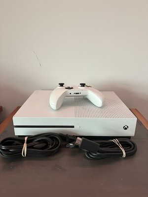 Microsoft Xbox One S 1TB White Console 1681 W/ Controller + Cords Tested