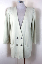 ROBERTO CAVALLI Green Padded Cotton Knitted 4 Button BLazer Jacket Coat Med 40 8