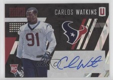 2017 Panini Unparalleled Class of Rookie 34/49 Carlos Watkins #274 Auto 7m3