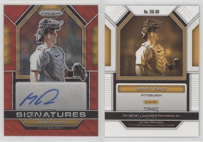 2023 Panini Prizm Signatures Ruby Wave Prizm Henry Davis #SIG-HD Auto