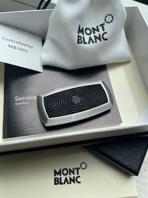 Montblanc Collection Money Clip   Steel with Onyx Rubber   Luxury Gift Box