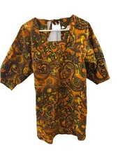 Vintage Top Tunic Japan 70s Psychedelic design house