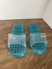 Vintage Avon Spa Finder Massaging Blue Shower Shoes Sandals Size L (9/10)