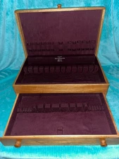 Flatware Silverware Wood Box Drawer Storage Chest Case Anti Tarnish Proof Lining