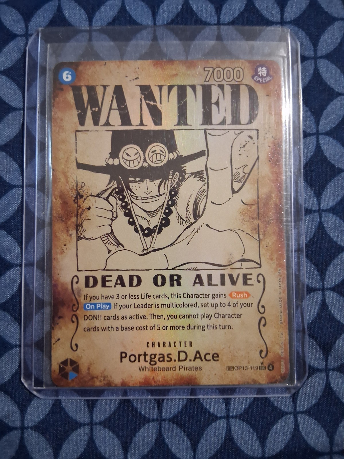 Portgas.D.Ace (119) (Wanted Poster) OP13-119 Carrying On His Will Foil