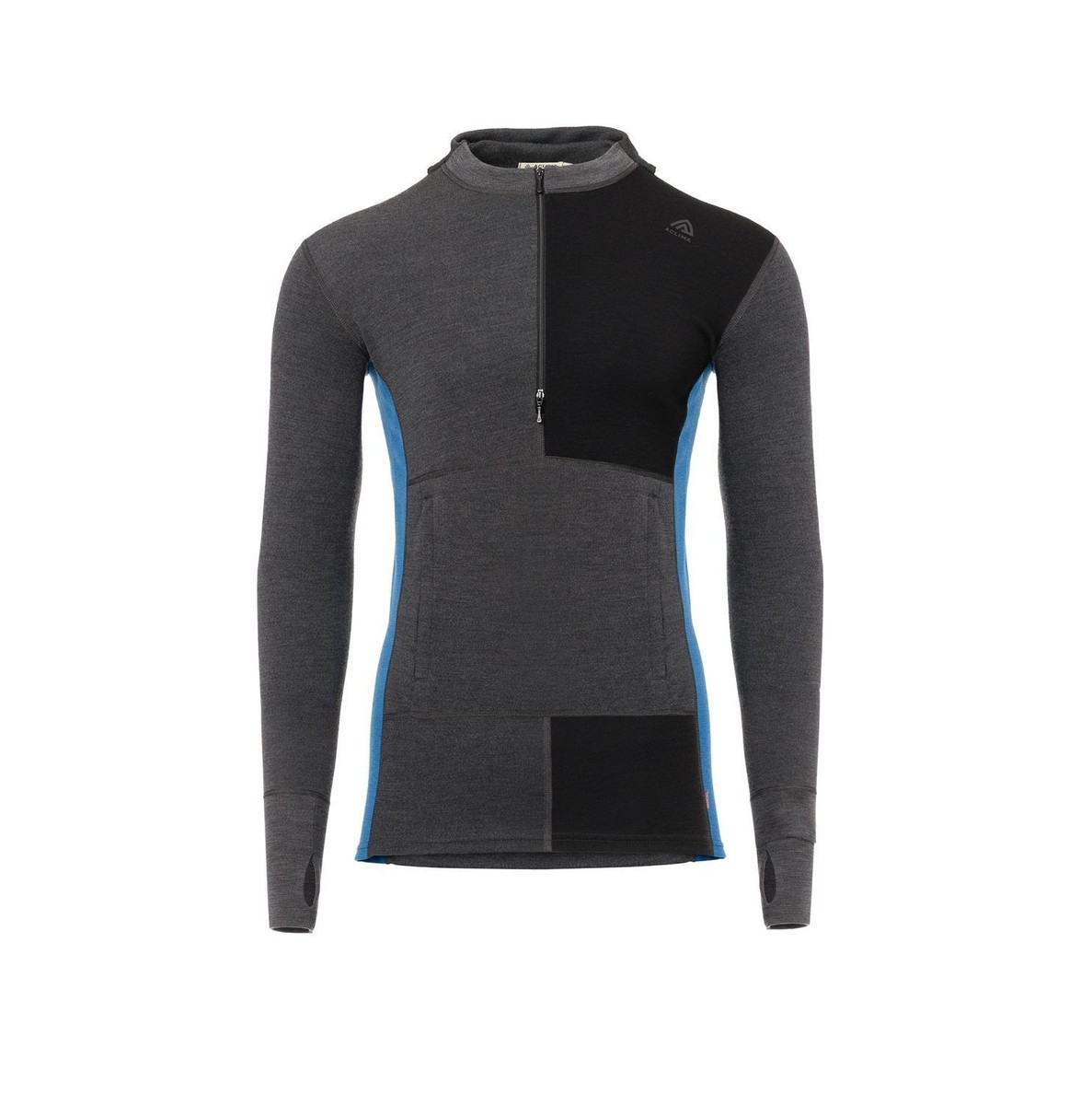Aclima WarmWool Merino Hoodsweater wZip, Mens Med, Marengo/Black 