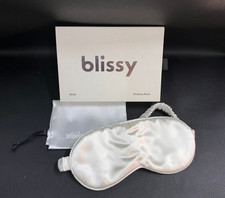BLISSY Sleep Mask - White - 100 Pure Mulberry Silk