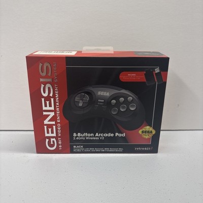 Retrobit 2.4Ghz Sega Genesis Shadow Wireless Controller (New)