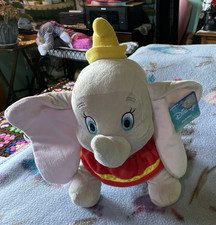 Disney Dumbo Plush Elephant w/ Yellow Hat  Red Collar, Small 6-14 in 2020