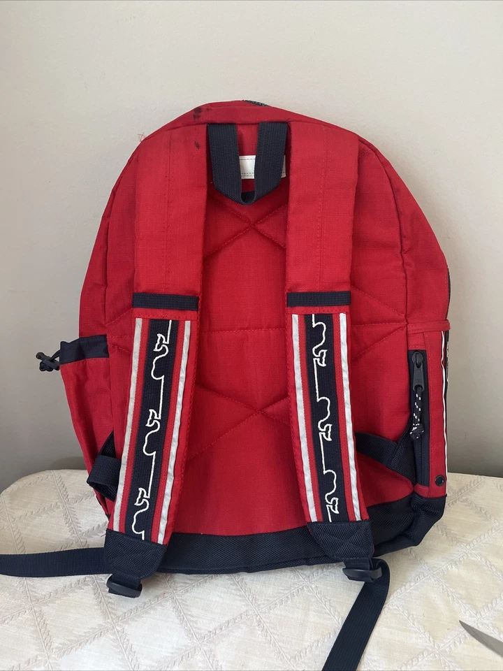 Vineyard Vines Mochila Correa Bolso para Libros Cremallera Rojo Leer descripción Foto 2 de 4