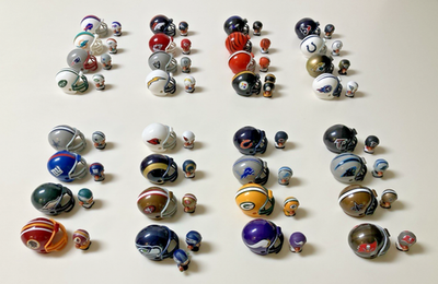 Mini Football Helmet Set & NFL Teeny Mate QB Set NFL Collectible