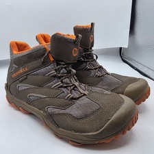 Merrell Chameleon 7 Access Mid Kids Size 7 M Brown Waterproof Hiking Shoes