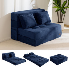 Convertible Sofa Bed, Fold Out Loveseat Sleeper Sofa with Pillow, 4 in 1 Tufted