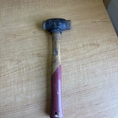 Vintage Chicago Rawhide Split Head Cast Iron Mallet Hammer    