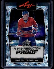2024-25 Leaf Metal Pre-Production Proof Blue Mario Tremblay 1/1
