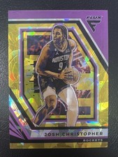 Josh Christopher 2022-23 Panini Flux #188 Gold Cracked Ice /10