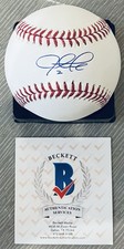 SPECTACULAR JUSTIN TURNER LICENSED BECKETT AUTHENTICATED SIGNED MANFRED BASEBALL