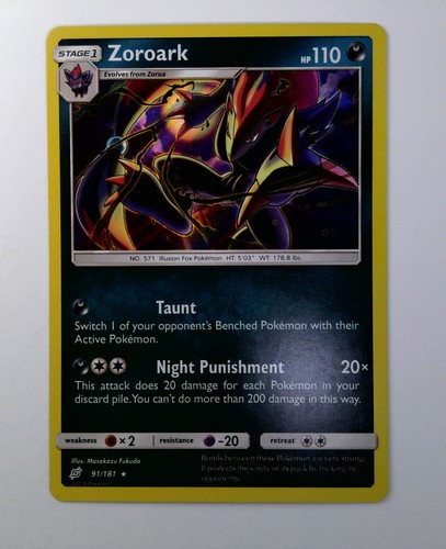 Zoroark 91/162 Promo Cosmos Holo Rare Pokemon XY Breakthrough 2015 NM-Mint 91/16