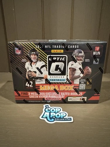 2024 Panini Donruss Optic NFL Football Mega Box Green Hyper Parallels Sealed