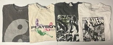 Men’s Misc. Graphic T Shirts Size Large Lot Of 4 Playboy Marvel Etc