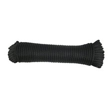 1/4 inch Black Dacron Polyester Rope - 100 Foot Hank Solid 100 foot hank