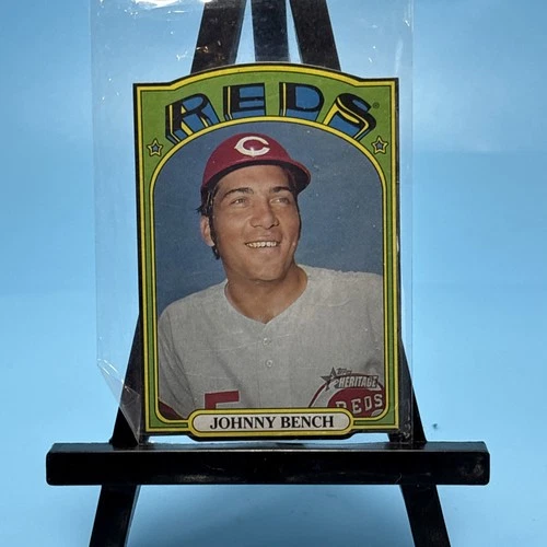 2021 Heritage Johnny Bench Mini Die Cut SSP 72DC-8 Reds Rare Exclusive SP! Clean