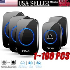 Wireless Doorbell Chime Waterproof  Receiver Adjustable Volume 1000FT Kit USA