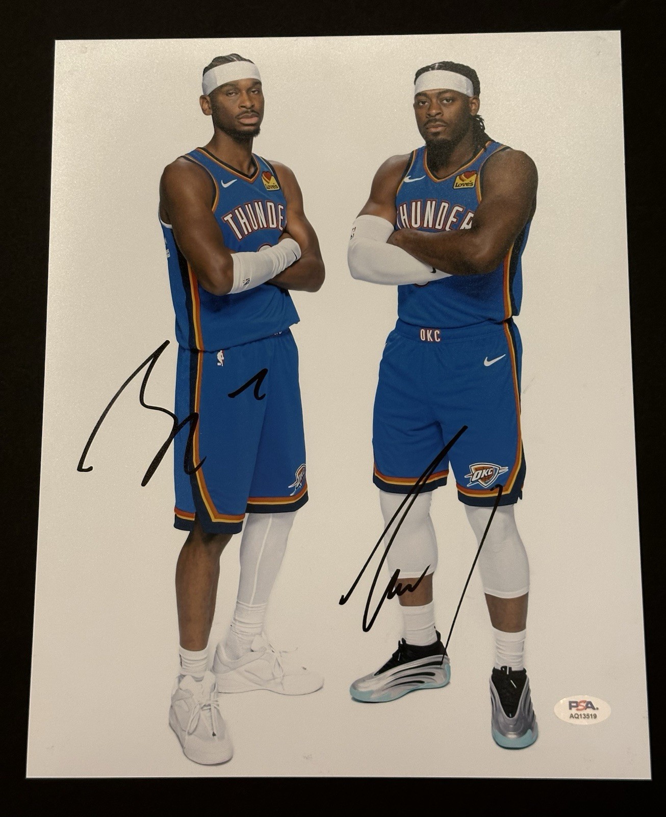 Shai Gilgeous Alexander Autographed Signed Oklahoma City Thunder + Lu Dort 11x14 Photo Thunder PSA COA 