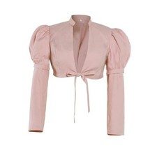 Regency Spencer Jacket Womens Jane Austen Costume Crop Coat Top XX-Large Pink